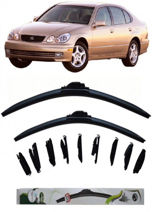 Set 2 stergatoare Kontakt Multi Adapter 60 cm/50 cm compatibile cu Lexus Gs (_S16_) din 1997-2004 (60 cm/50 cm)