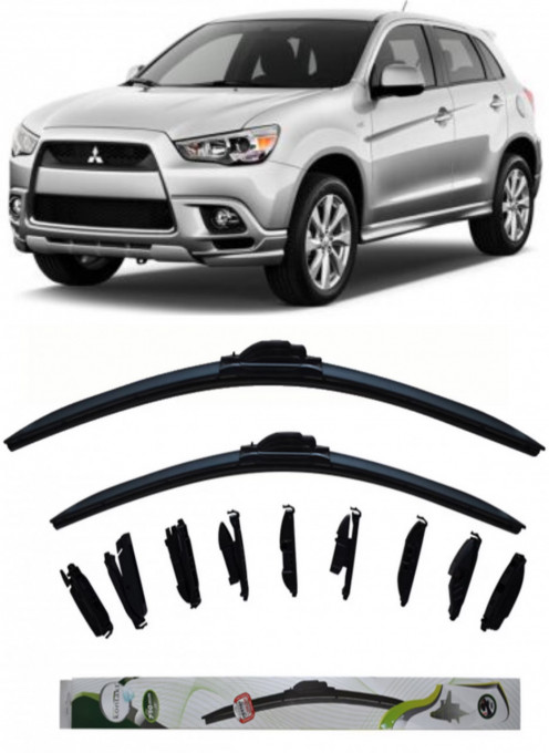 Set 2 stergatoare Kontakt Multi Adapter 60 cm/53 cm compatibile cu Mitsubishi Outlander Ii Van (Cw_W) din 2006-2012 (60 cm/53 cm)