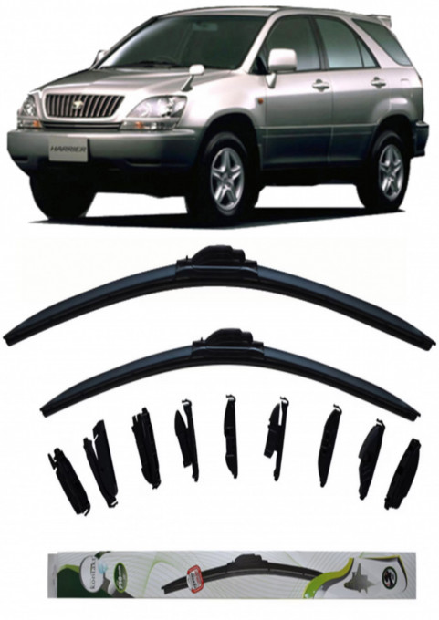 Set 2 stergatoare Kontakt Multi Adapter 60 cm/53 cm compatibile cu Toyota Harrier (_U1_) din 1998-2003 (60 cm/53 cm)
