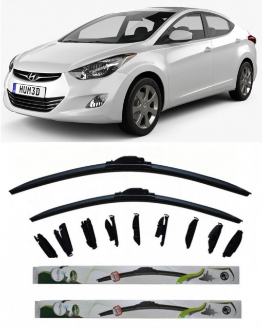 Set 2 stergatoare Kontakt Multi Adapter 65 cm/40 cm compatibile cu Hyundai Elantra Vi Saloon (Ad, Ada) din 2015 (65 cm/40 cm)