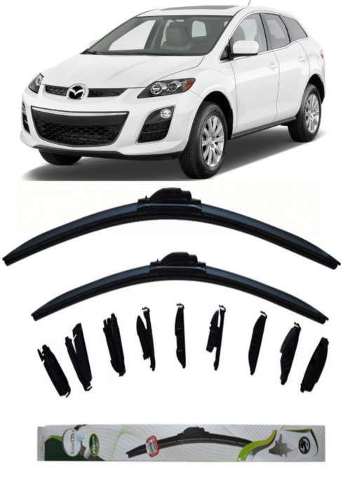 Set 2 stergatoare Kontakt Multi Adapter 65 cm/40 cm compatibile cu Mazda Cx-7 (Er) din 2006-2014 (65 cm/40 cm)