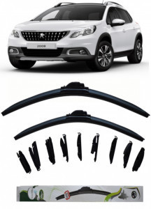 Set 2 stergatoare Kontakt Multi Adapter 65 cm /40 cm compatibile cu Peugeot 2008 I Van (Cu_) din 2018 (65 cm/40 cm)