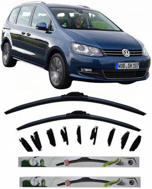 Set 2 stergatoare Kontakt Multi Adapter 71 cm/40 cm compatibile cu Volkswagen Sharan (7N1, 7N2) din 2010-2020 (71 cm/40 cm)