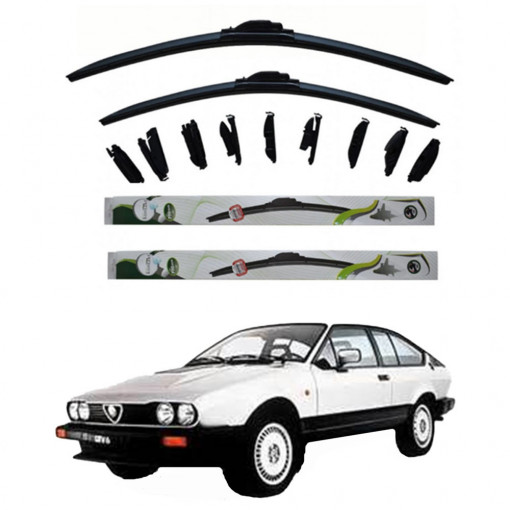 Set 2 stergatoare Multi Adapter 60/48 cm compatibile cu Alfa Romeo GTV(2005) (43 cm/43 cm)