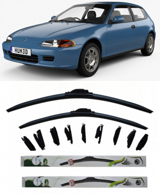 Set 2 stergatoare Multi Adapter 60/48 cm compatibile cu Honda Civic 5 V(1991-1996) (50 cm/45 cm)