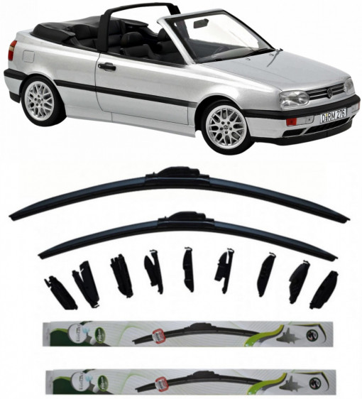 Set 2 stergatoare MultiAdapter 53cm/48cm compatibile cu Volkswagen GOLF III Cabriolet (1E7) (1993-1998) (53 cm/48 cm)