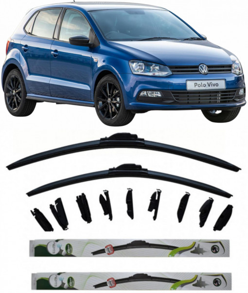 Set 2 stergatoare MultiAdapter 60cm/40cm compatibile cu Volkswagen POLO VIVO Hatchback (6S1, 6S3) (2010-2017) (60 cm/40 cm)