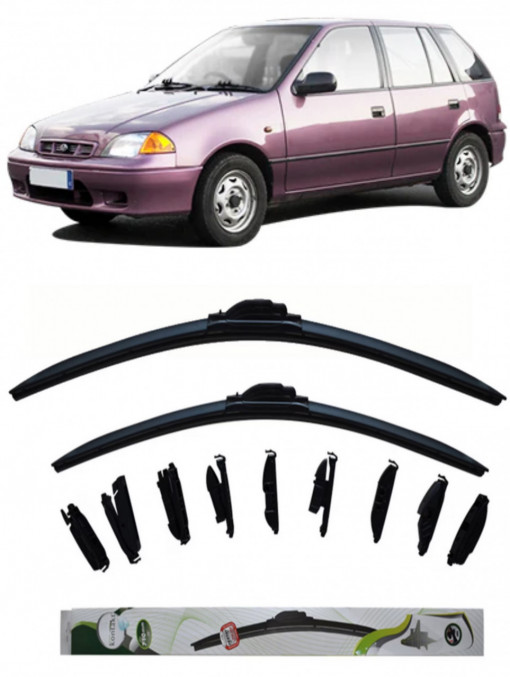 Set 2 stergatoare MultiAdapter cm/cm compatibile cu Subaru Justy 2 II (1995 - 2003) (53 cm/45 cm)