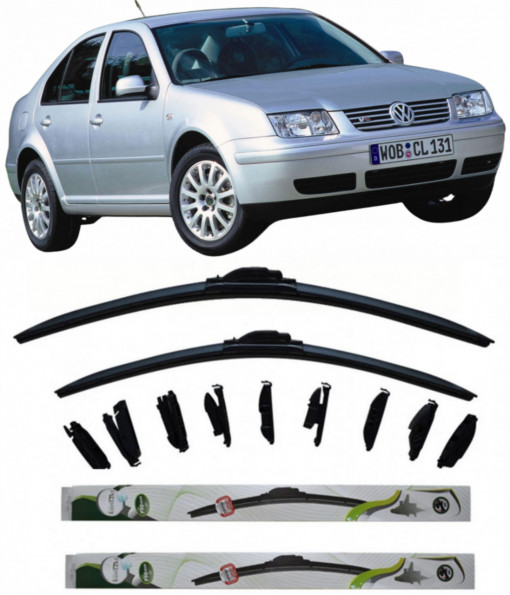 Set 2 stergatoare MultiAdapter cm/cm compatibile cu Volkswagen Bora I (1998-2005) (53 cm/48 cm)