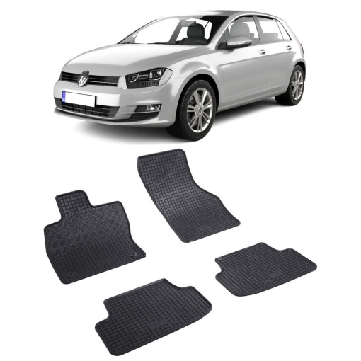 Set 4 covorase Volkswagen Golf Vii 2012-2019, din cauciuc 100%, compatibile cu autoturismul Volkswagen Golf