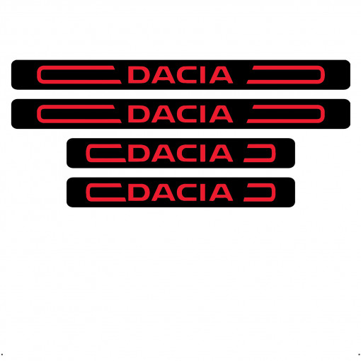 Set 4 protectii praguri auto autoadezive Dacia model 4