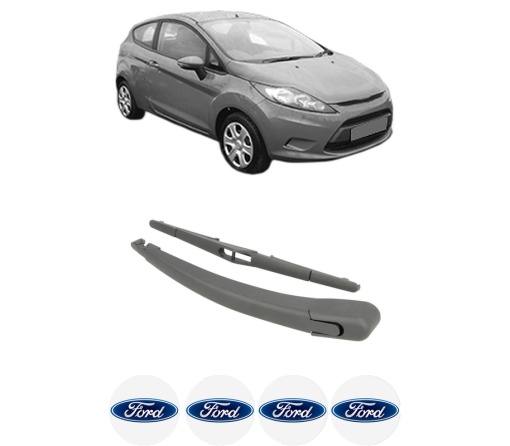 Set brat stergator spate cu lamela pentru FORD FIESTA VI (CB1, CCN) din 2008-2018, pentru spate, din cauciuc siliconat rezistent, 4 stickere auto FORD