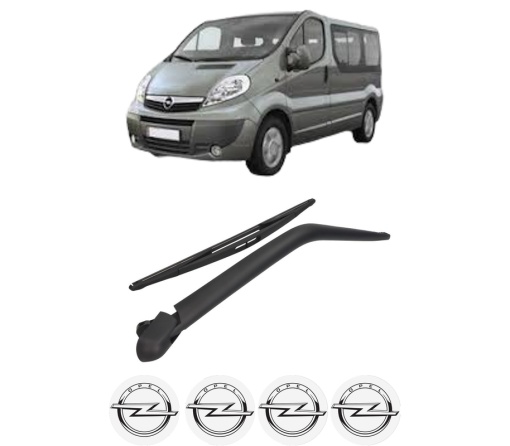 Set brat stergator spate cu lamela pentru OPEL VIVARO A Bus (X83) din 2001-2014, pentru spate, din cauciuc siliconat rezistent, 4 stickere auto OPEL