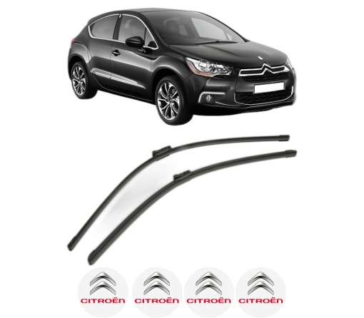 Set stergatoare CITROEN DS4 (NX_) din 2011-2015, pentru parbriz auto, 2 bucati, Bosch Aerotwin, din cauciuc siliconat rezistent, 4 Stickere Auto CITROEN