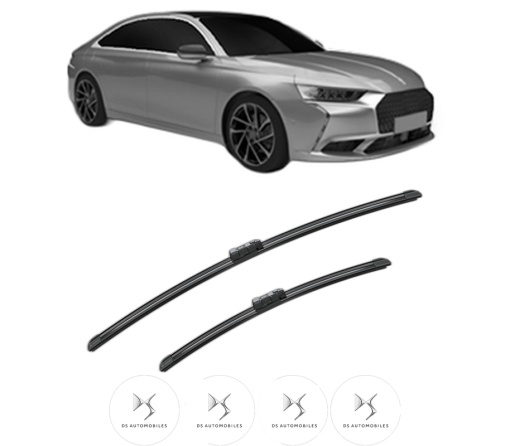 Set stergatoare DS DS 9 (X2_) din 2020-2022, pentru parbriz auto, 2 bucati, Bosch Aerotwin, din cauciuc siliconat rezistent, 4 Stickere Auto DS