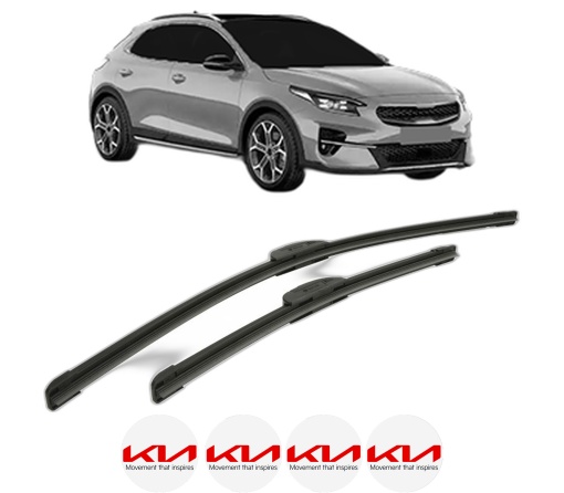 Set stergatoare KIA XCEED Van (CD) din 2019-2020, pentru parbriz auto, 2 bucati, Bosch Aerotwin Retrofit, din cauciuc siliconat rezistent, 4 Stickere Auto KIA