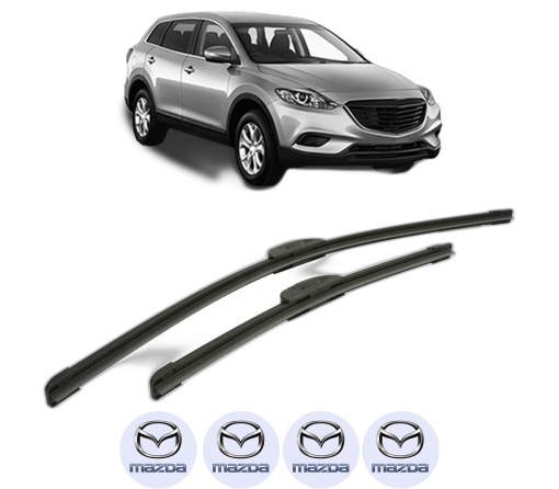 Set stergatoare MAZDA CX-9 (TB) din 2006-2007, pentru parbriz auto, 2 bucati, Bosch Aerotwin Retrofit, din cauciuc siliconat rezistent, 4 Stickere Auto MAZDA