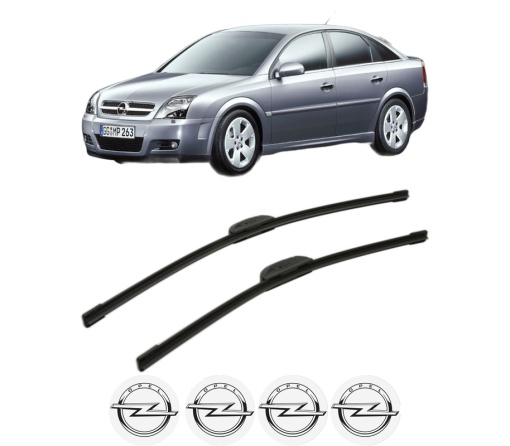 Set stergatoare OPEL VECTRA C GTS (Z02) din 2002-2009, pentru parbriz auto, 2 bucati, Bosch Aerotwin Retrofit, din cauciuc siliconat rezistent, 4 Stickere Auto OPEL