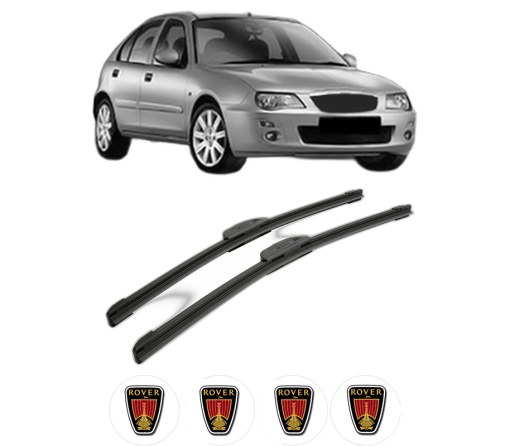 Set stergatoare ROVER 25 I Hatchback (RF) din 1999-2004, pentru parbriz auto, 2 bucati, Bosch Aerotwin Retrofit, din cauciuc siliconat rezistent, 4 Stickere Auto ROVER