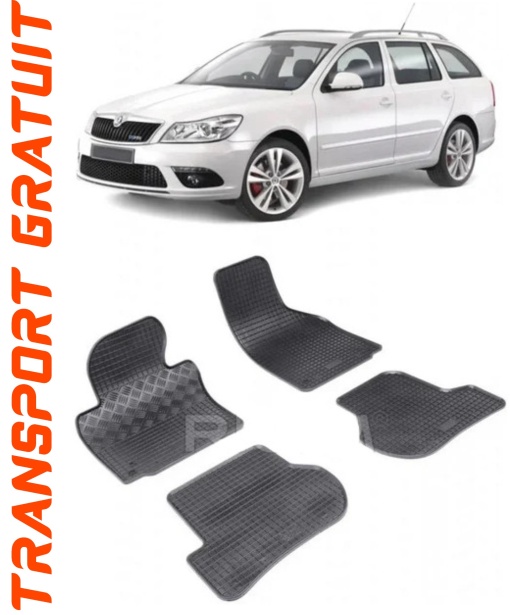 Skoda Octavia II, Combi, fabricat din 2004 - 04.2013, set covorase auto dedicate, din cauciuc 100% Premium