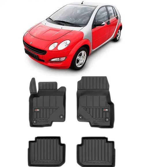 Smart Forfour I Din 2004 - 2006, Hatchback , Set Covorase Auto Tip Tavita Premium 3D, din cauciuc