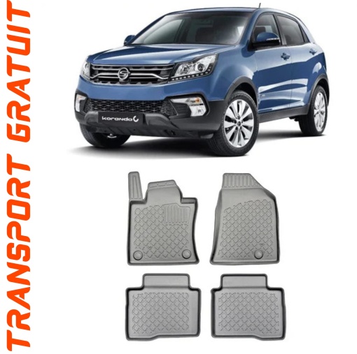 Ssangyong Korando IV, Suv, Din 09.2019 - Prezent , Set Covorase Auto Tip Tavita Premium 3D, din cauciuc -Reducere2