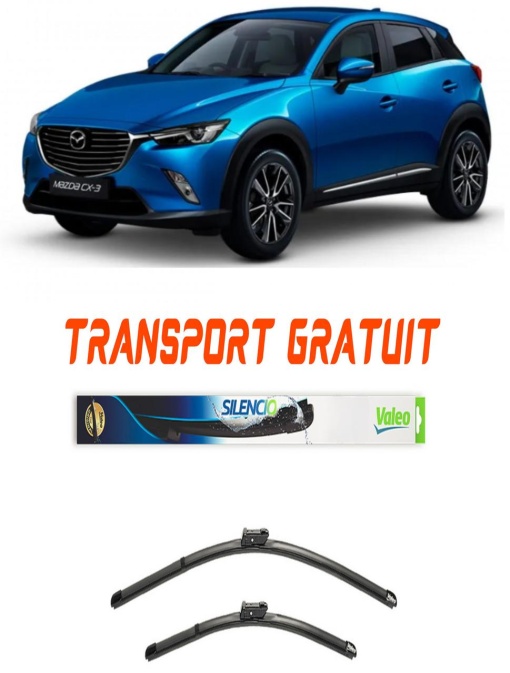 Stergatoare Mazda CX-3 Set 2 stergatoare parbriz pentru parbriz pentru Mazda CX-3 fabricata incepand cu 2015, breloc Hella (52.5 cm / 45 cm)