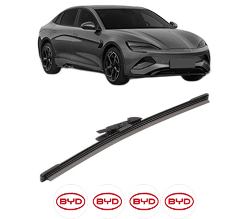 Stergator lamela spate BYD SEAL U din 2024, pentru luneta auto, Bosch Aerotwin, din cauciuc siliconat rezistent, 4 Stickere Auto BYD