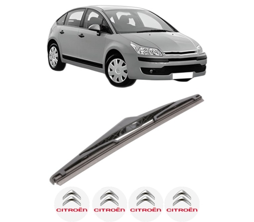 Stergator lamela spate CITROEN C4 I (LC_) din 2004 - 2012, pentru luneta auto, Bosch Twin, din cauciuc siliconat rezistent, 4 Stickere Auto CITROEN