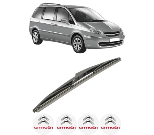 Stergator lamela spate CITROEN C8 (EA_, EB_) din 2002 - 2012, pentru luneta auto, Bosch Twin, din cauciuc siliconat rezistent, 4 Stickere Auto CITROEN