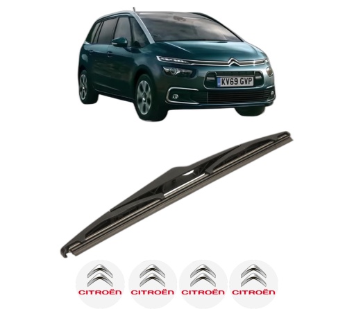 Stergator lamela spate CITROEN GRAND C4 SPACETOURER Van (3A_, 3E_) din 2019, pentru luneta auto, Bosch Twin, din cauciuc siliconat rezistent, 4 Stickere Auto CITROEN