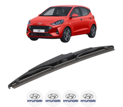 Stergator lamela spate HYUNDAI i10 III (AC3, AI3) din 2019, pentru luneta auto, Bosch Twin, din cauciuc siliconat rezistent, 4 Stickere Auto HYUNDAI