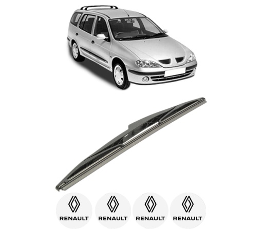 Stergator lamela spate RENAULT MEGANE I Grandtour (KA0/1_) din 1999 - 2003, pentru luneta auto, Bosch Twin, din cauciuc siliconat rezistent, 4 Stickere Auto RENAULT