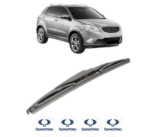 Stergator lamela spate SSANGYONG KORANDO (CK) din 2010, pentru luneta auto, Bosch Twin, din cauciuc siliconat rezistent, 4 Stickere Auto SSANGYONG