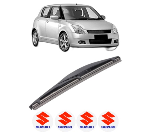 Stergator lamela spate SUZUKI SWIFT III (MZ, EZ) din 2005 - 2015, pentru luneta auto, Bosch Twin, din cauciuc siliconat rezistent, 4 Stickere Auto SUZUKI