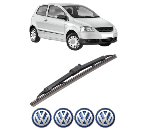 Stergator lamela spate Volkswagen FOX Hatchback (5Z1, 5Z3, 5Z4) din 2005 - 2011, pentru luneta auto, Bosch Twin, din cauciuc siliconat rezistent, 4 Stickere Auto VW