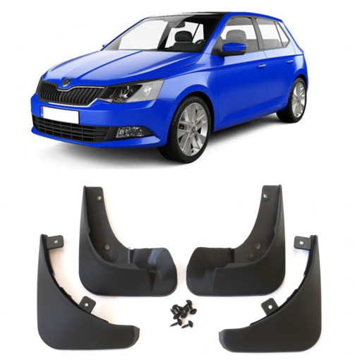 Aparatori de noroi pentru Skoda Fabia 2 Hatchback 2007-2010 Set 4 Buc