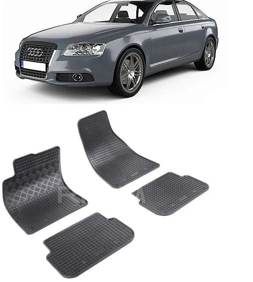 Audi A6 C6, Sedan, fabricat din 03.2004 - 03.2006, set covorase auto dedicate, din cauciuc 100% Premium