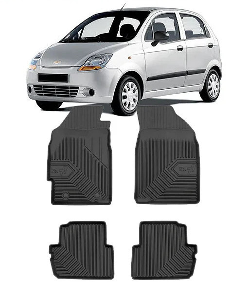 Chevrolet Spark M200 Din 05.2005 - 01.2010, Hatchback , Set Covorase Auto Tip Tavita Premium 3D, din cauciuc