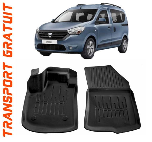 Dacia Dokker (2012-2021) (Fata) Set covorase auto cauciuc G.Modern Line 3D