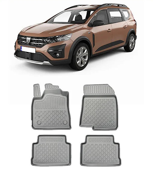 Dacia Jogger Din 2022 - Prezent, Combi , Set Covorase Auto Tip Tavita Premium 3D, din cauciuc