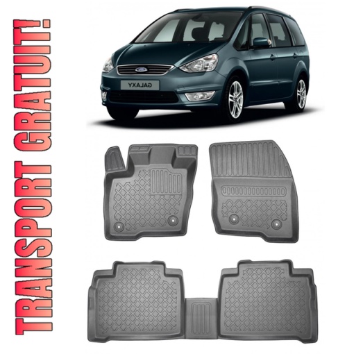 Ford Galaxy III, Van, Din 09.2015 - Prezent, Type Mk4 , Set Covorase Auto Tip Tavita Premium 3D, din cauciuc - Img 1