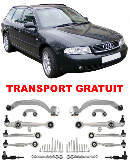 Kit complet de brate suspensie fata, compatibil cu Audi A4 B5 combi fabricat intre anii 1994-2001