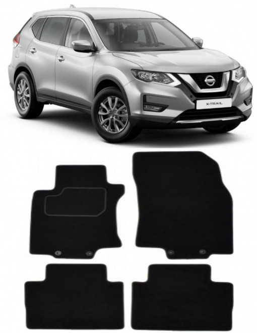 Nissan X-Trail III Set covorase auto din mocheta premium, dedicate pentru Nissan X-Trail III Suv fabricat intre 2014-2024, calitate extra