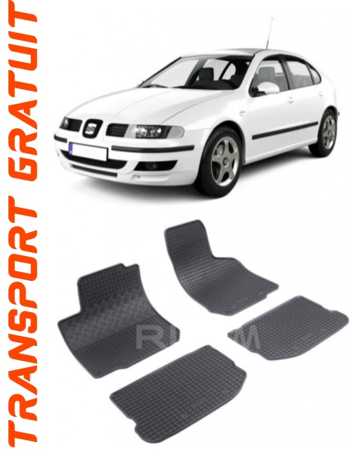 Seat Leon I 1M, Hatchback, fabricat din 1999 - 2005, set covorase auto dedicate, din cauciuc 100% Premium