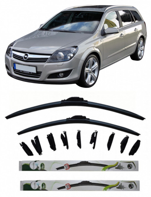 Set 2 stergatoare Kontakt Multi Adapter 56 cm/45 cm compatibile cu Opel Astra H Estate Van (L70) din 2004-2012 (56 cm/45 cm)