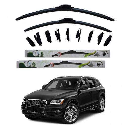 Set 2 stergatoare Kontakt Multi Adapter 60 cm/50 cm compatibile cu Audi Q5 (8Rb) din 2008-2017 (60 cm/50 cm)