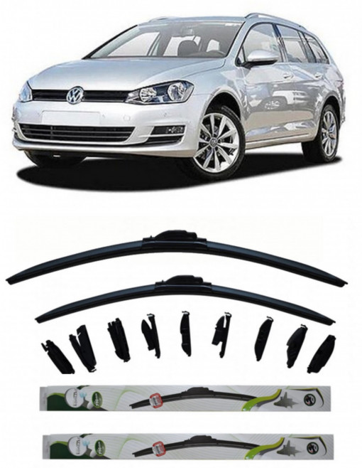 Set 2 stergatoare MultiAdapter 60cm/48cm compatibile cu Volkswagen GOLF V Variant (1K5) (2007-2009) (60 cm/48 cm)