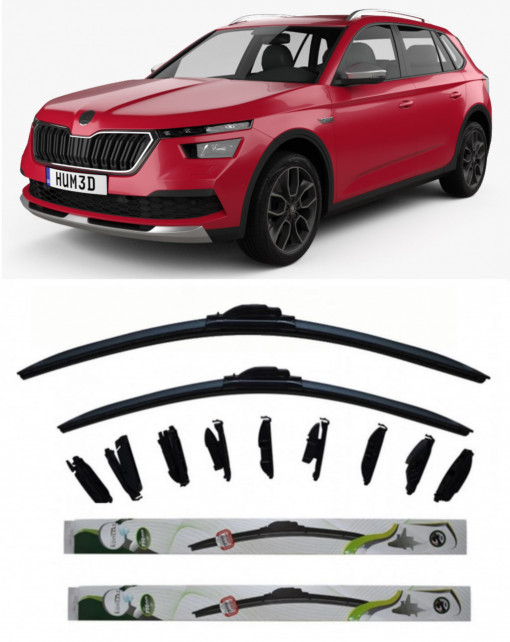 Set 2 stergatoare MultiAdapter cm/cm compatibile cu Skoda Kamiq (2019-prezent) (65 cm/45 cm)