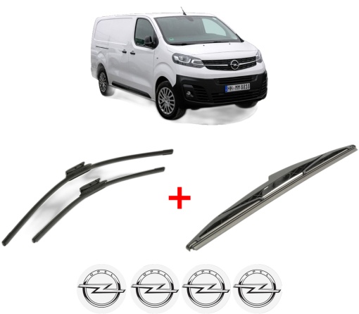Set 3 stergatoare OPEL VIVARO C Platform Cabin (K0) din 2020 - 2024, pentru parbriz si luneta fata si spate auto, Bosch Twin, din cauciuc siliconat rezistent, 4 Stickere Auto OPEL